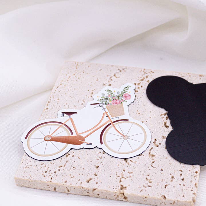 Tilda&Theo - Wholesale Magnet - Magnet Bicycle Flowers - Refrigerator Magnet Bicycle Gift
