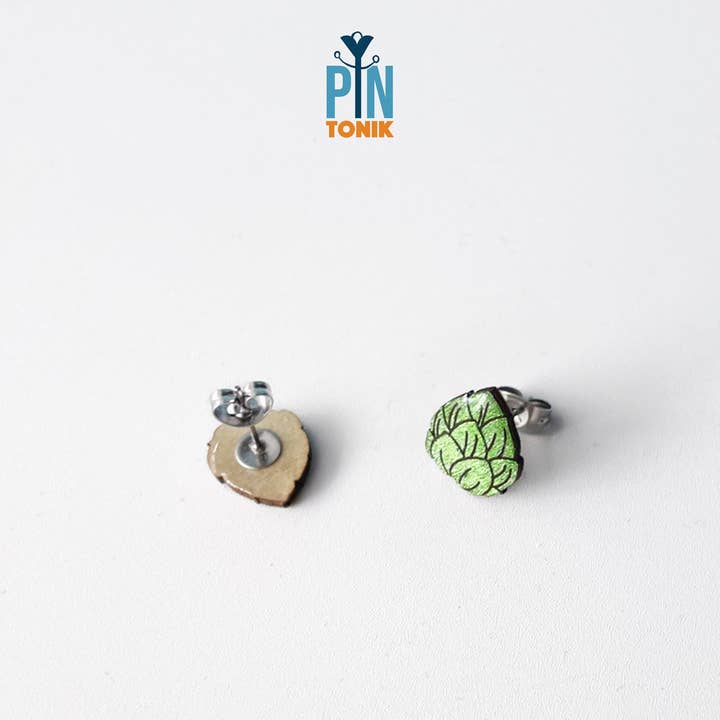 PinTonik - Wholesale Stud/Post Earrings - Funky Beer Hops Earrings for Men - Octoberfest Gifts3