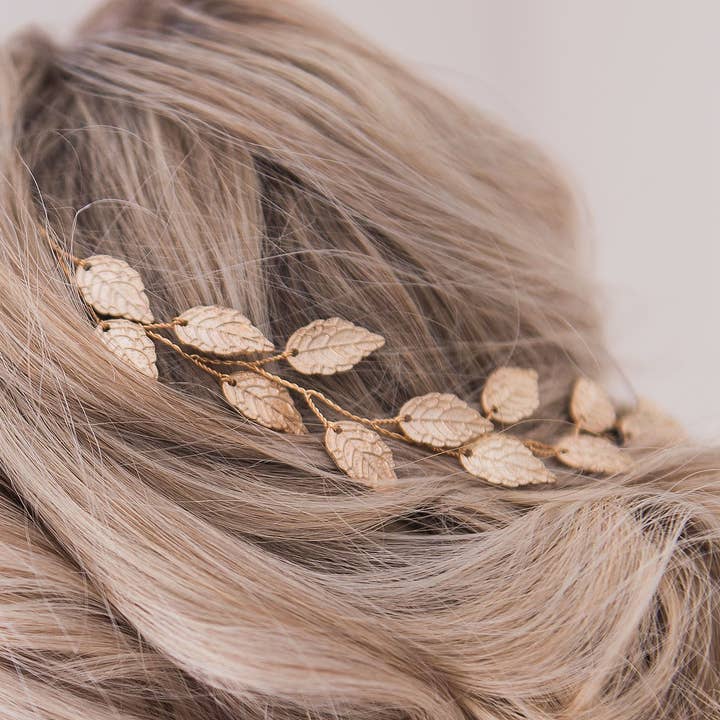 Adelaide Handcrafted Gold Finish Hair Clip for wholesale by Sugarcane & Co.