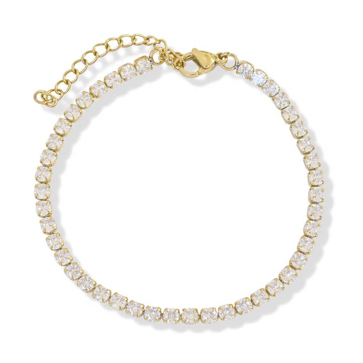 PARIS DAINTY CZ DIAMANTEN TENNISARMBAND - GOUD voor wholesale door MAI DESIREE