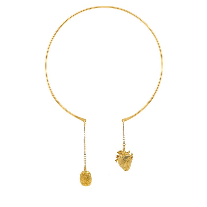 Choker Heart versus Brain voor wholesale door Sophie Simone Designs