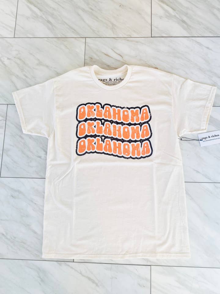 Tee-shirt Oklahoma orange pour la vente par Lenny Lane