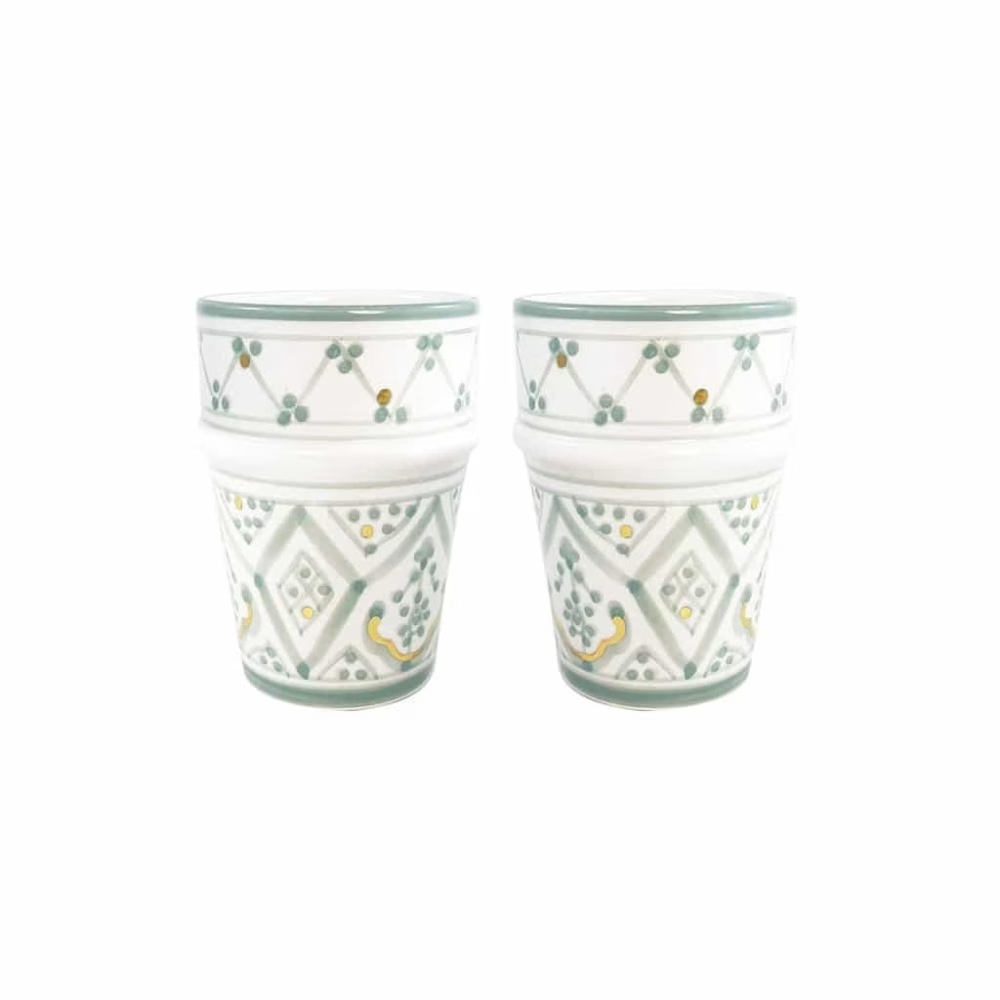 High crafty - Vente Tasse à café/thé - Tasses en céramique marocaine faites à la main avec ornements en or pur19