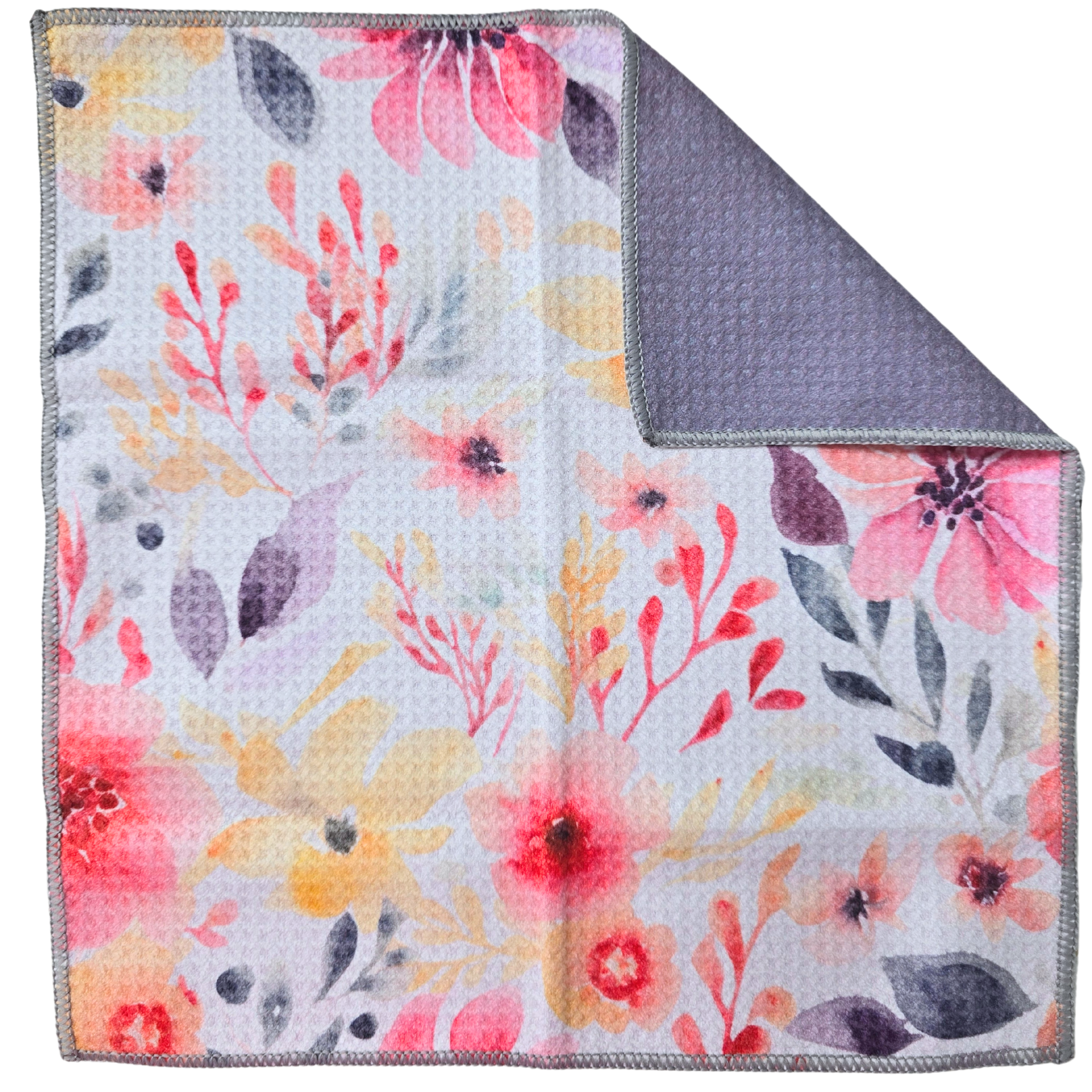 Berry Sweet Towels - Wholesale Wash Cloth - Flower Pretty Microfiber Washcloth - Waffle Weave 12x12"1