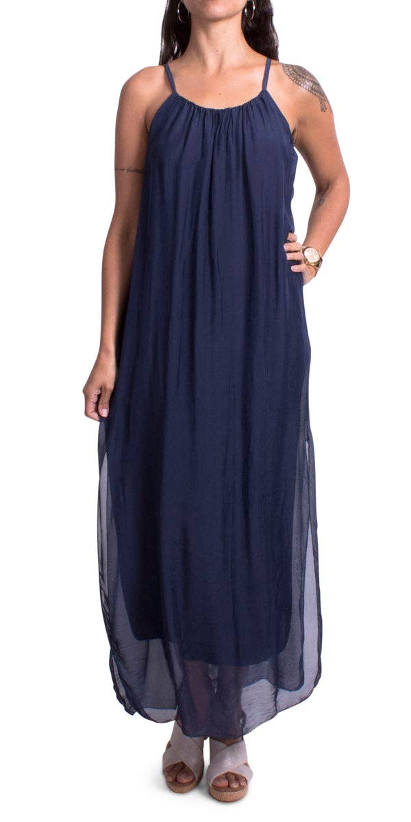 Gigi Moda - Wholesale Dress - Women's - Silk Spaghetti Maxi Dress14
