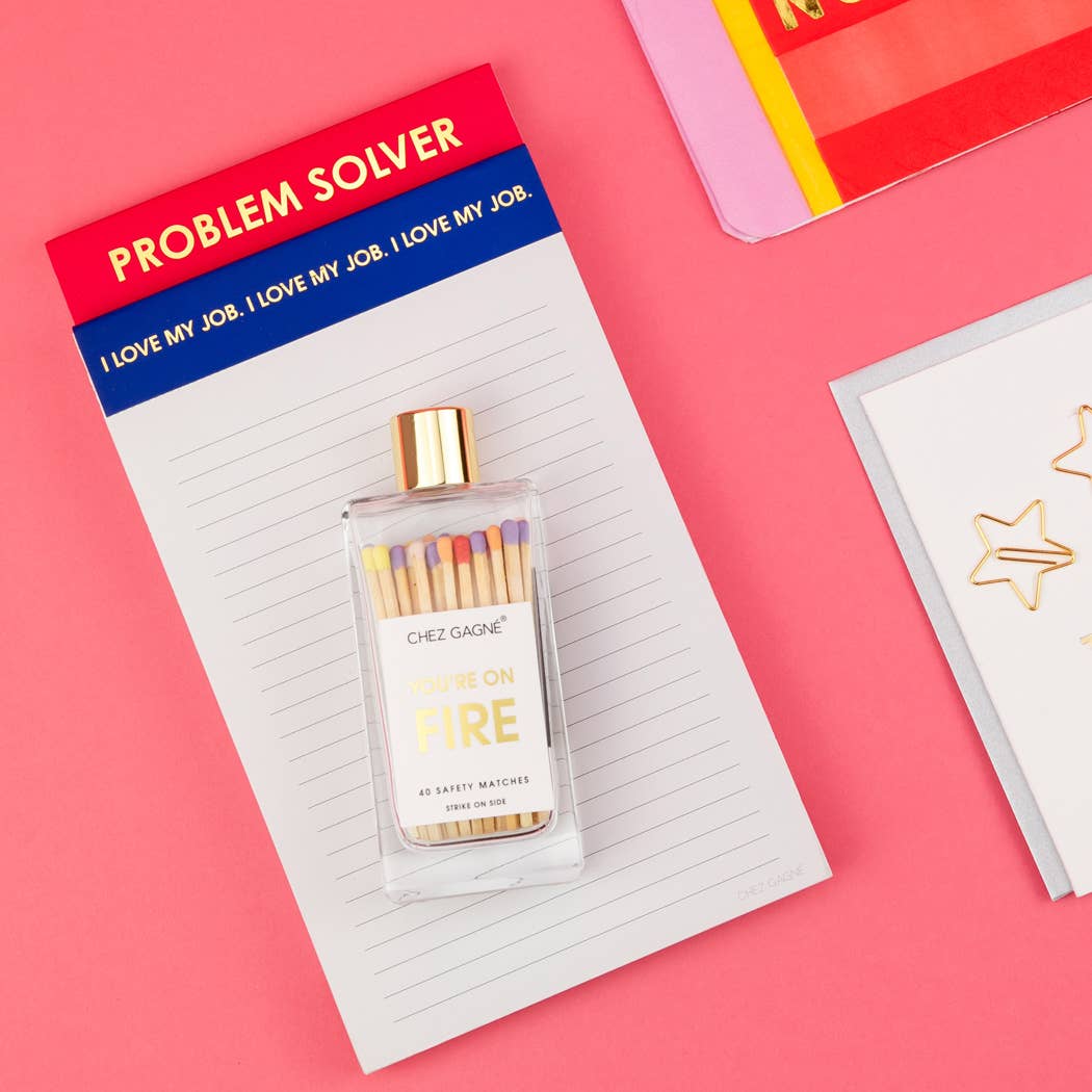 Chez Gagné - Vente Blocs-notes - J'adore mon travail - Bloc-notes ligné - Bleu marine - 65 pages perforées - 5x81