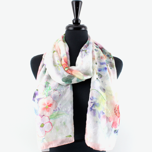 Pretty Persuasions - Wholesale Scarf - Women's - S25008 Royal Gardens Lightweight Scarf2