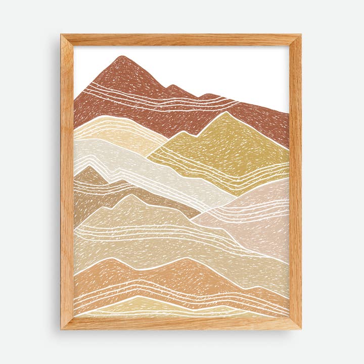 Tirage artistique de Moving Mountains pour la vente par Quiet Lines Design