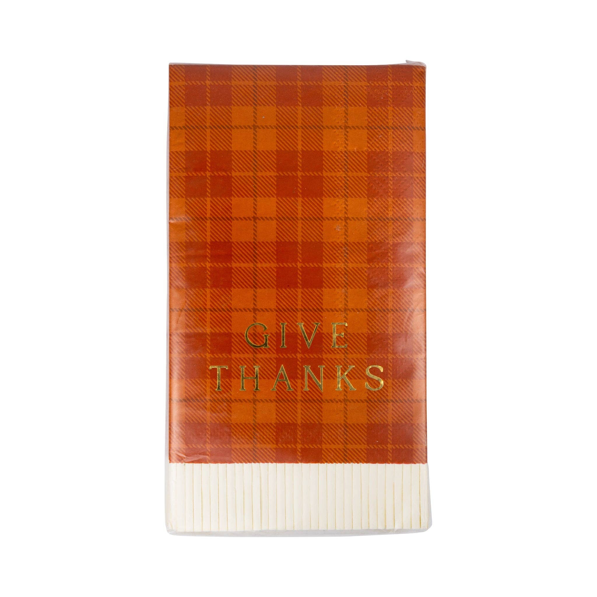 My Mind’s Eye - Wholesale Disposable Napkin - GVT1239 - Give Thanks Plaid Dinner Napkin3