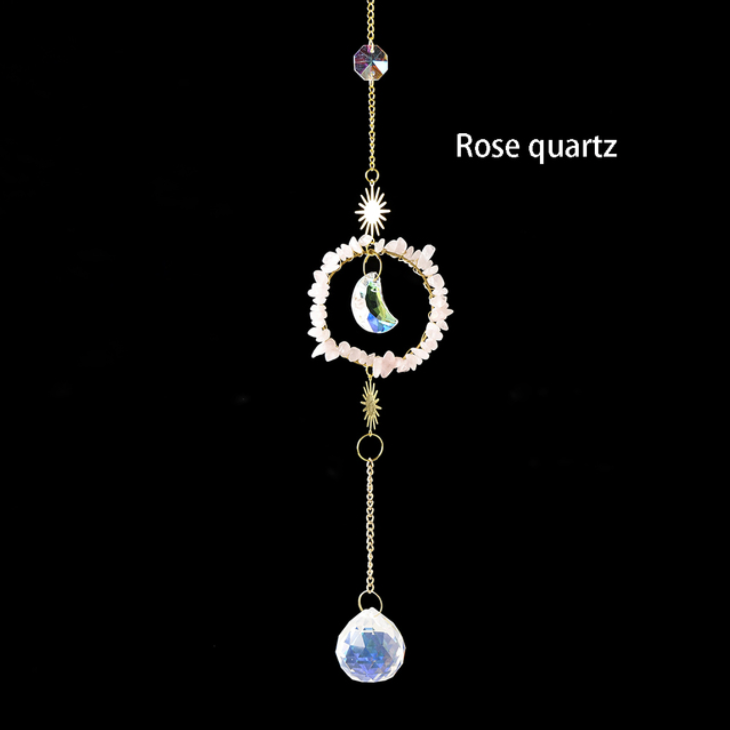 Crystolver (We Cover All Import Fees) - Wholesale Suncatcher - Round  Moon Pendant Crystal Sun Catcher Hanging0