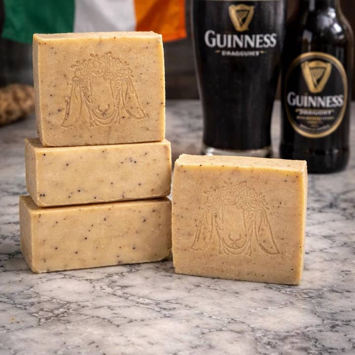 Beer infused Soap, Exfoliating, River Birch & Stone Scented for wholesale by Daisy Chain Farm