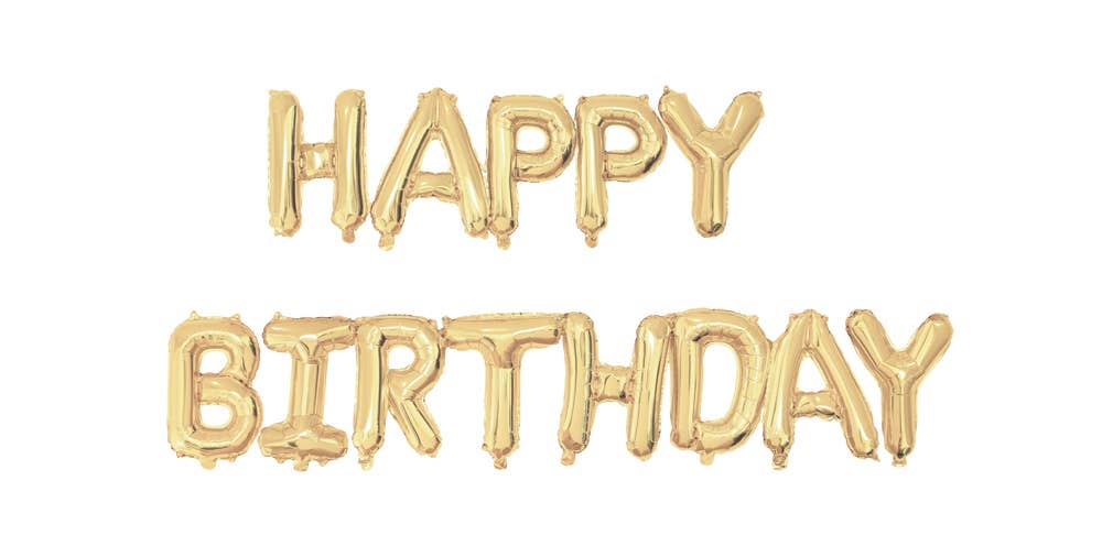 Tim&Puce Factory - Vente Ballon - BALLONS MYLAR HAPPY BIRTHDAY OR1