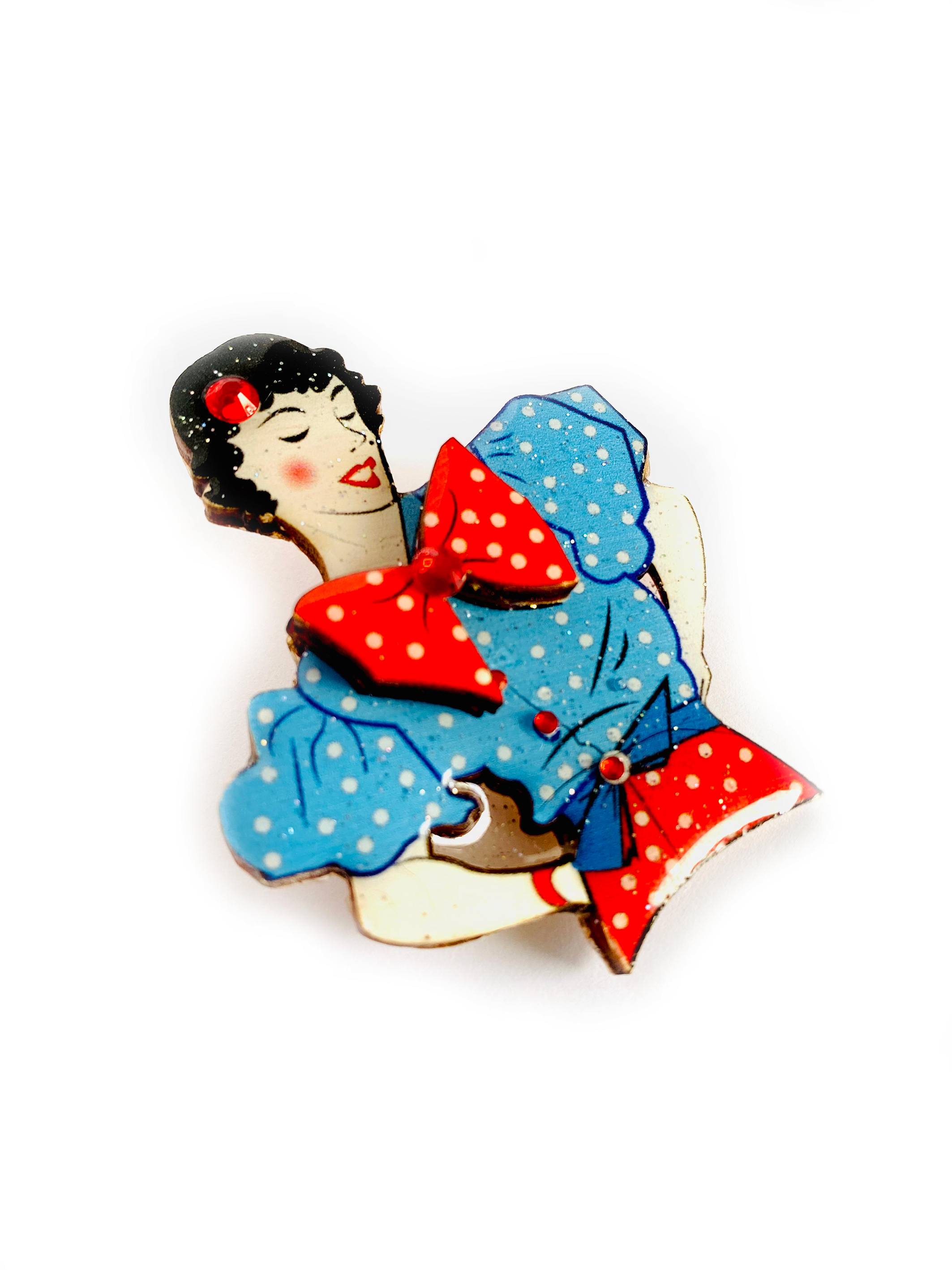 Rosie Rose Parker – Engroshandel Broche – Retro 1940'erne broche, plettet broche, håndlavet broche, 40s broche9