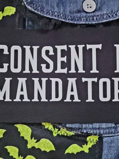 Consent is Mandatory Cloth Sew On Patch for wholesale by Femmearchist
