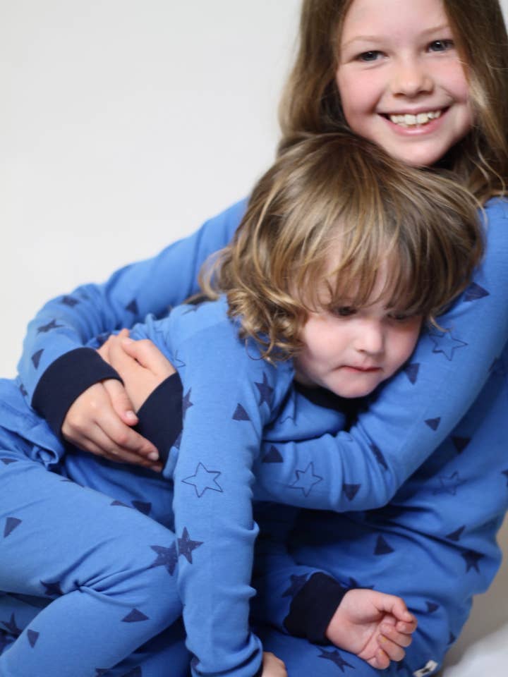 Blue Star PJ Set Adults for wholesale by Jammie Doodles