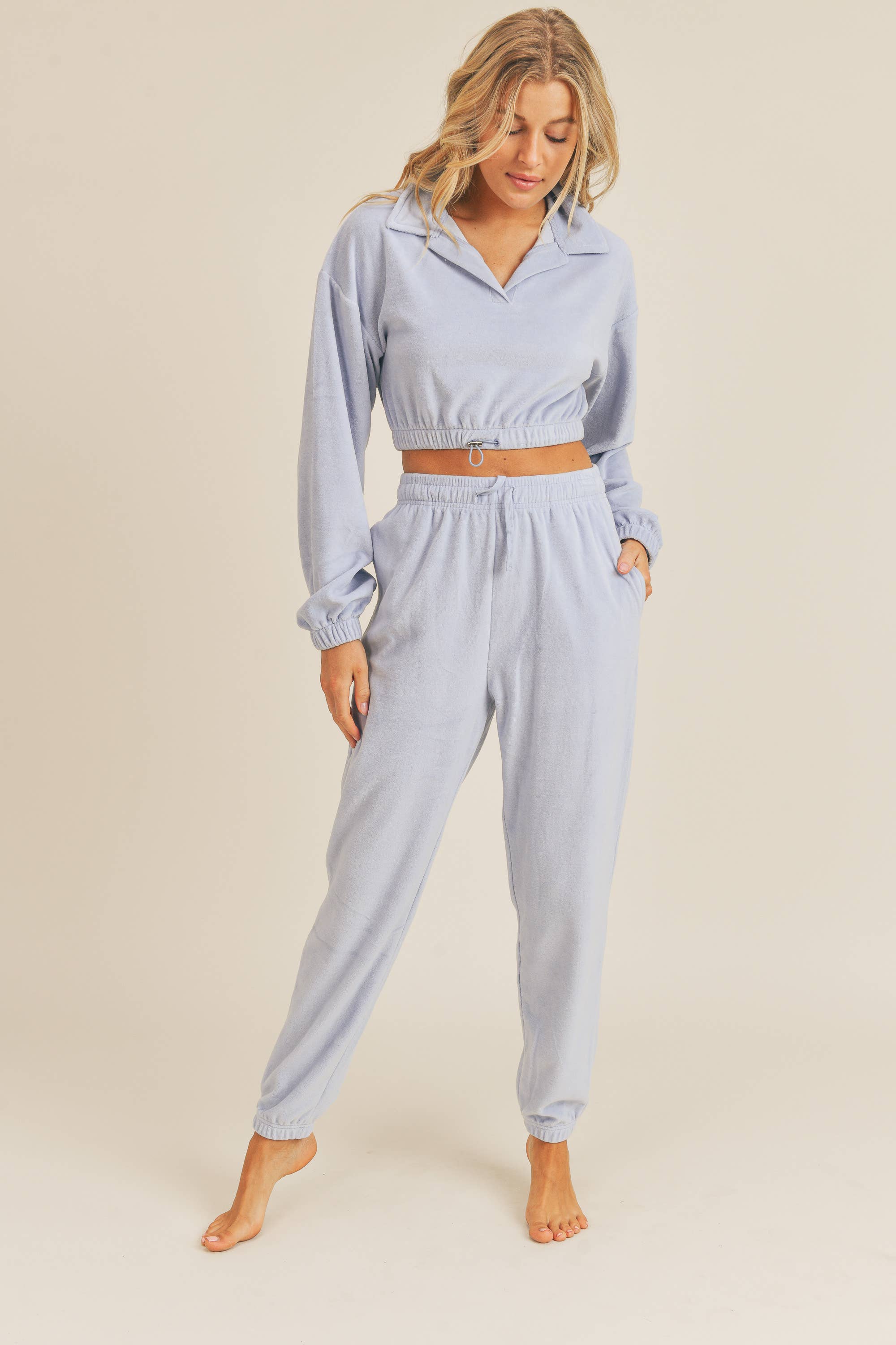 ANWND - Wholesale Lounge Set - Women's - 1390SET-VELOUR LONGSLEEVE SWEATS SET3