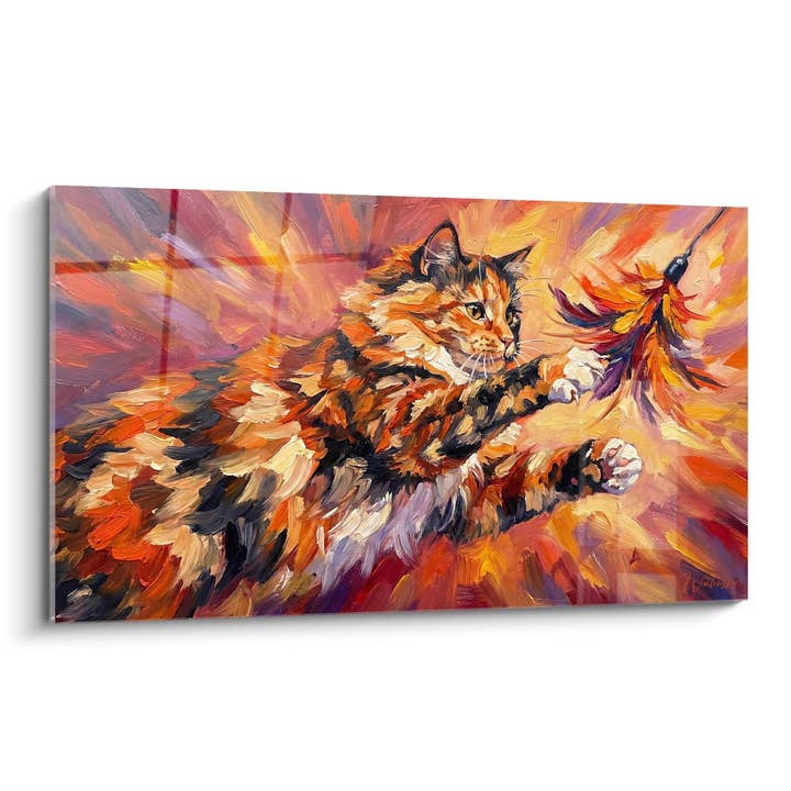 Expressionistisk Ragamuffin Katt Tavla - Färgexplosion - Ragamuffin Katt Edition för wholesale av Walensky