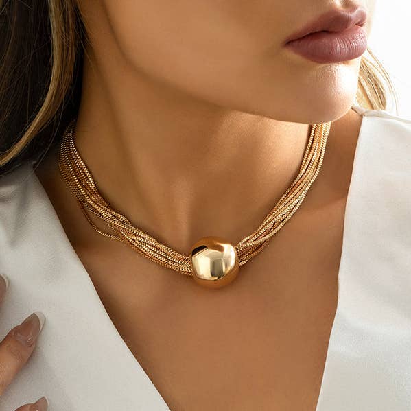 Original Stylish Statement Geometric Necklace for wholesale by Plush Looks