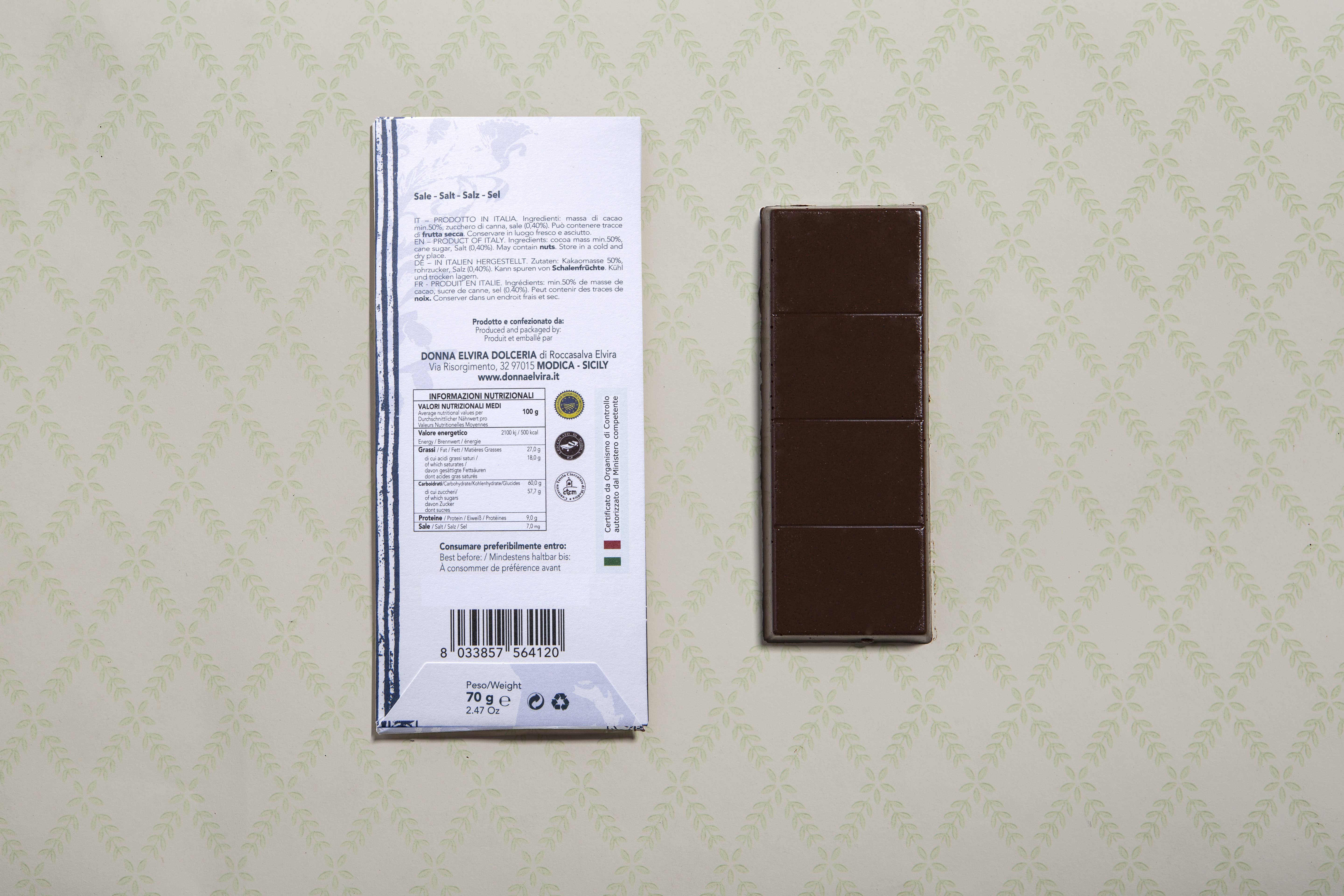 DONNA ELVIRA dolceria di Roccasalva Elvira – Barra de chocolate por atacado – Degustação n. 53