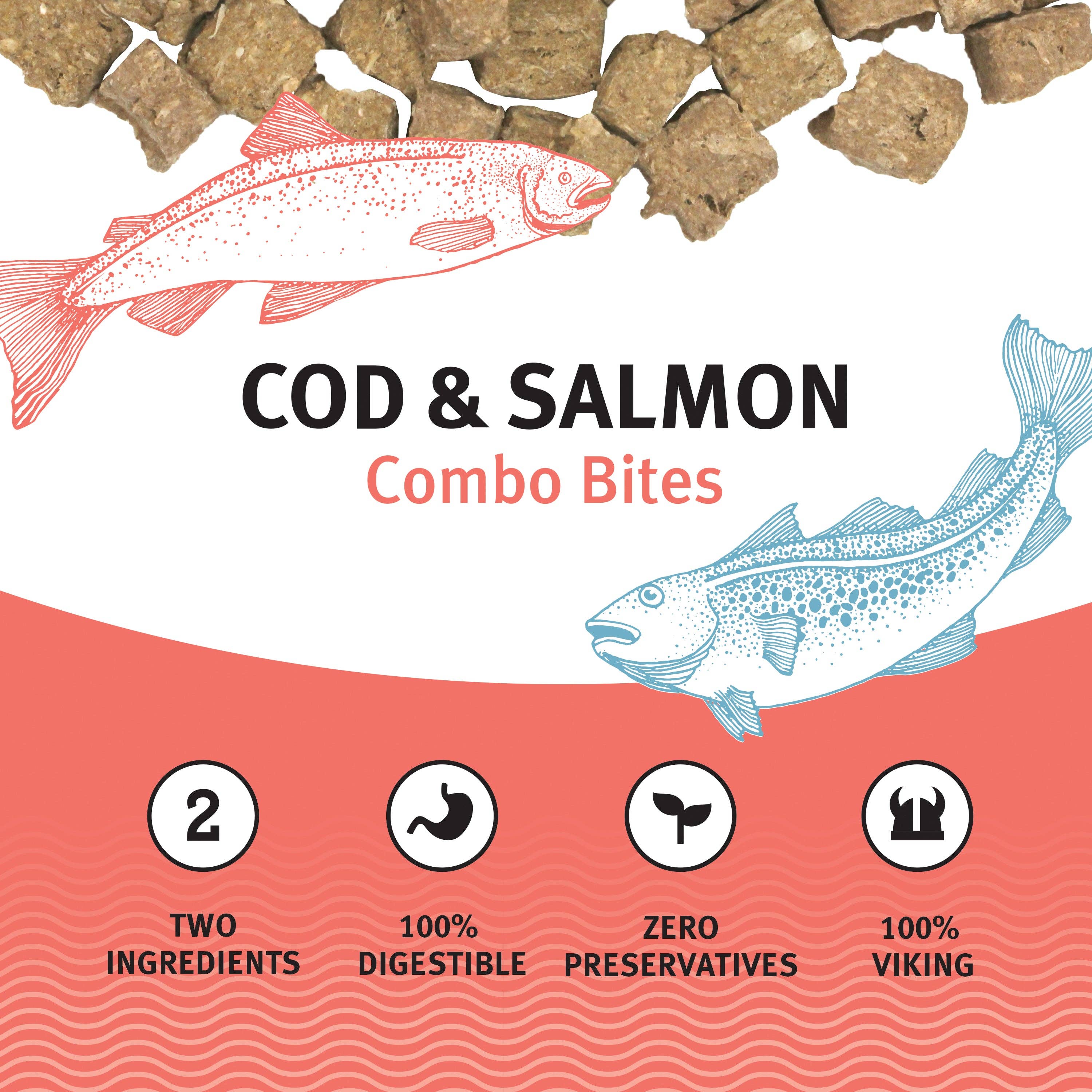 Icelandic+ - Wholesale Pet Treats - Dog - Cod & Salmon Combo Bites Fish Dog Treats2
