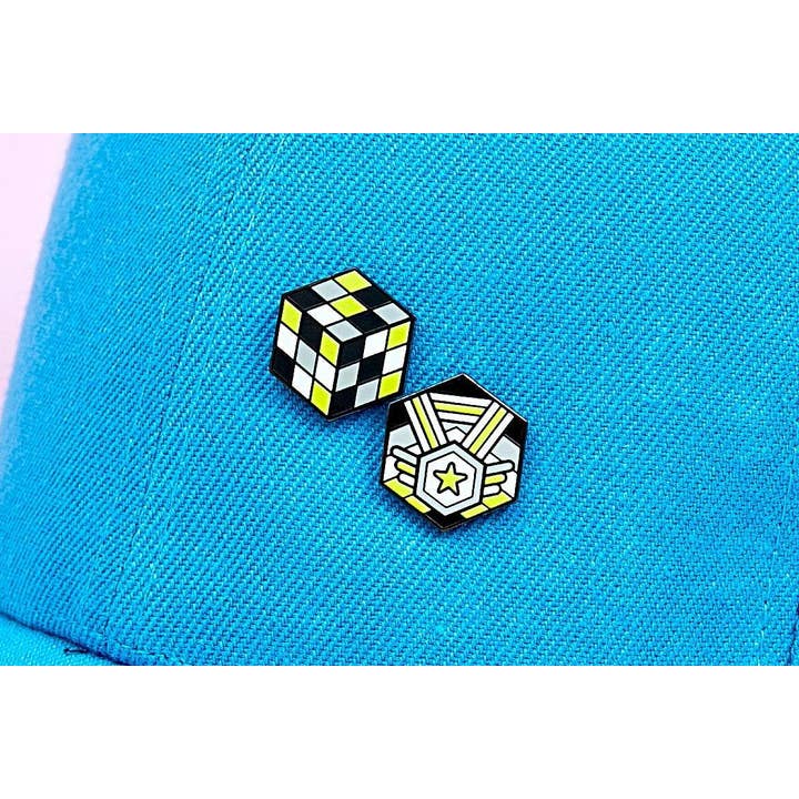 Proud Zebra - Venta al por mayor Botón/prendedor - Agender Flag - Pin de cubo de paz7