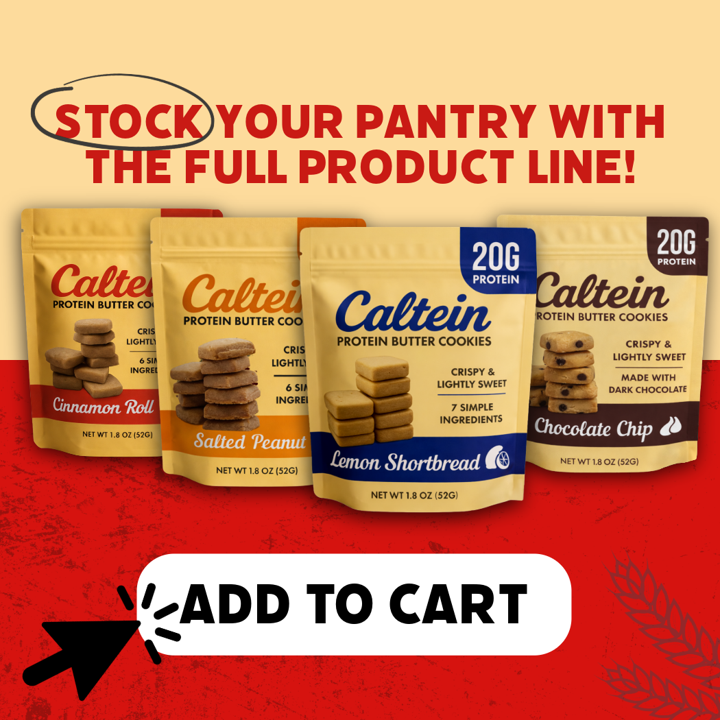 Caltein - Wholesale Cookie - Protein Butter Cookies | Sampler 4-Pack | High Protein Snack4