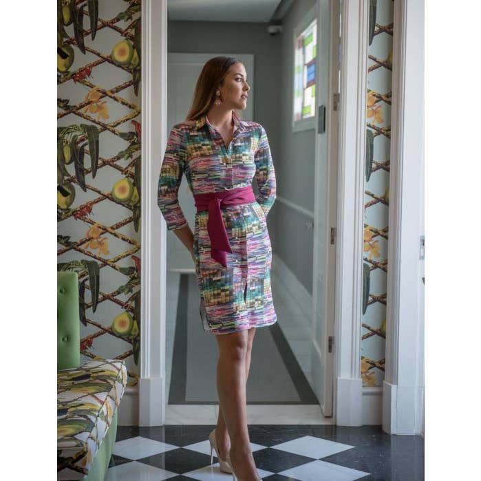 KAHYRA GREEN GAUDI SHIRT DRESS for wholesale by Káhyra