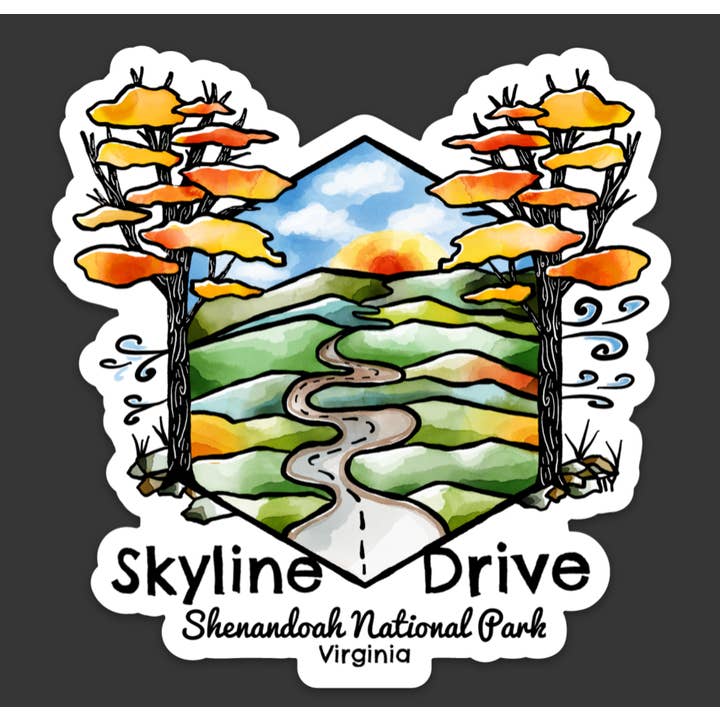 Sweetgum Studio - Wholesale Sticker - Skyline Drive, Shenandoah National Park Virginia Cut Sticker2