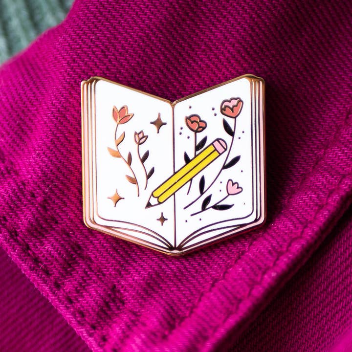 Emmeline Illustration - Wholesale Lapel Pin/Button - Sketchbook ✏️📚 Enamel Pin Badge