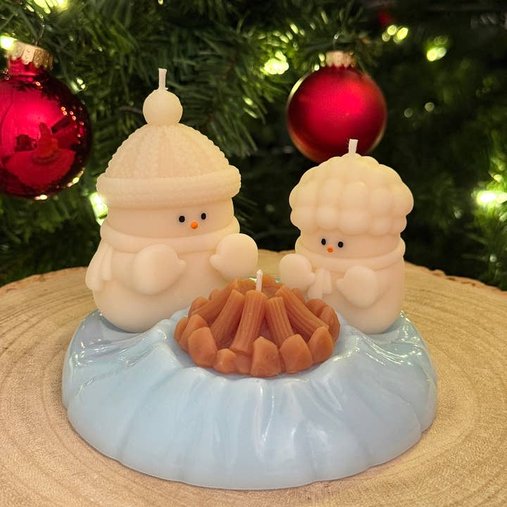 The Cutest Hits - Vendita all'ingrosso Candele regalo - Set regalo di candele pupazzo di neve | Regalo di candele di Natale3