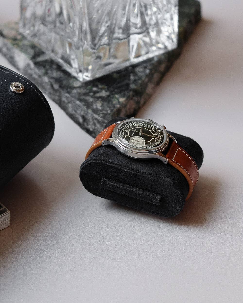 Maison Scarlett - Wholesale Jewelry Box/Organizer - James 3-slots PU leather watch box8