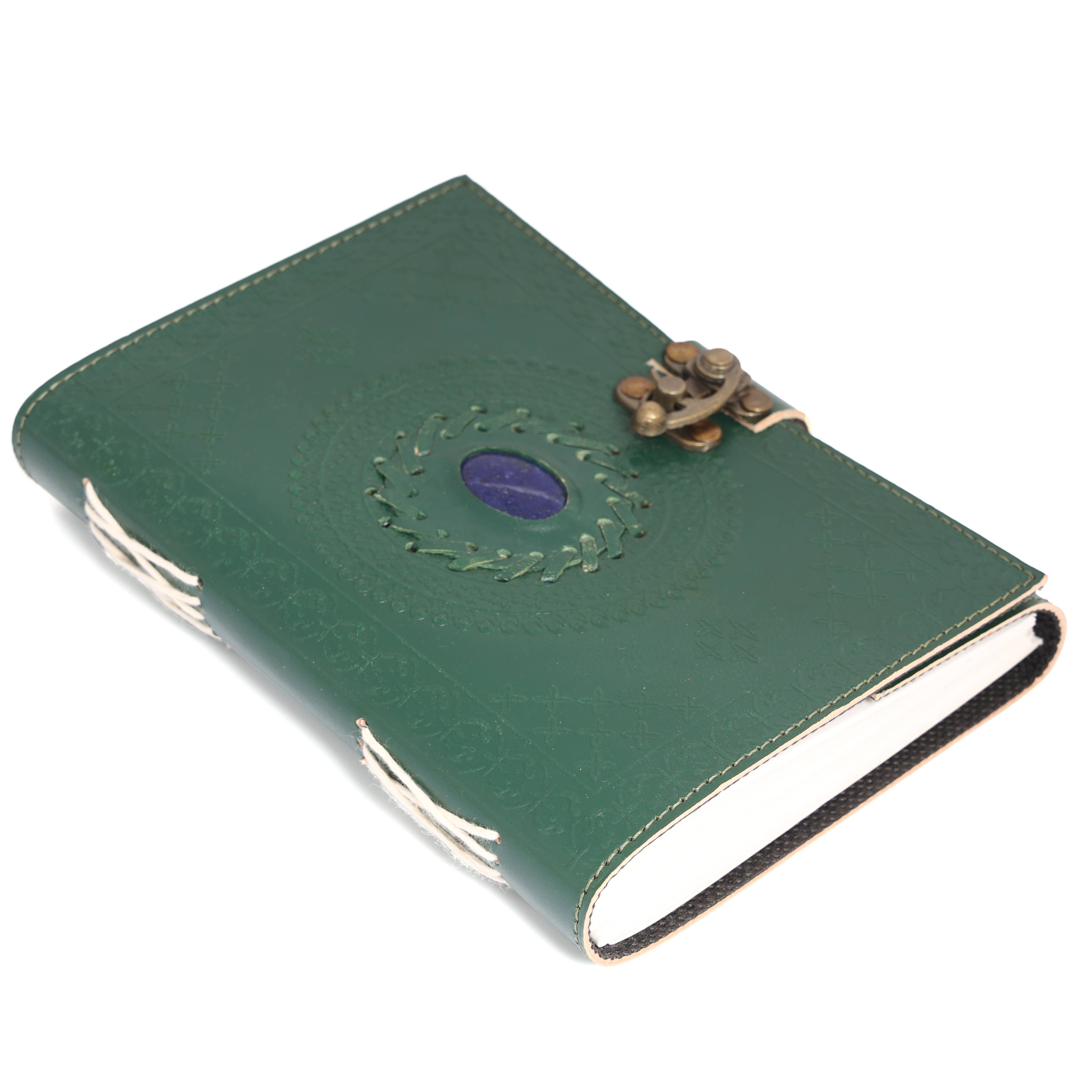R K Handicrafts and Exporters - Wholesale Journal/diary - Leather Journal with Stone Mandala Embossed Travel Notebook 5