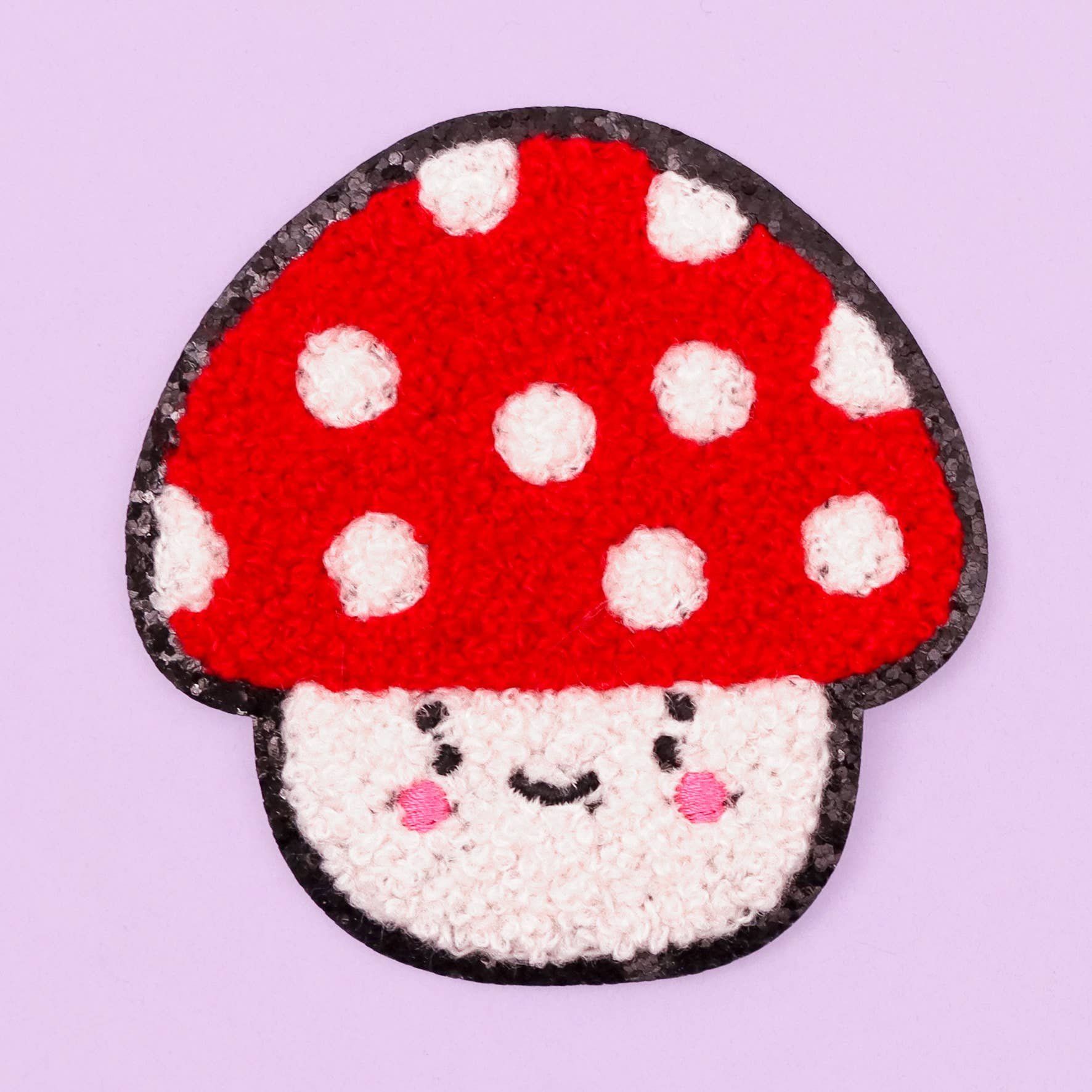Fluffmallow (Custom duties for USA are pre-paid by us) - Wholesale Patch - Kawaii Mushroom Chenille Iron-On Patch1
