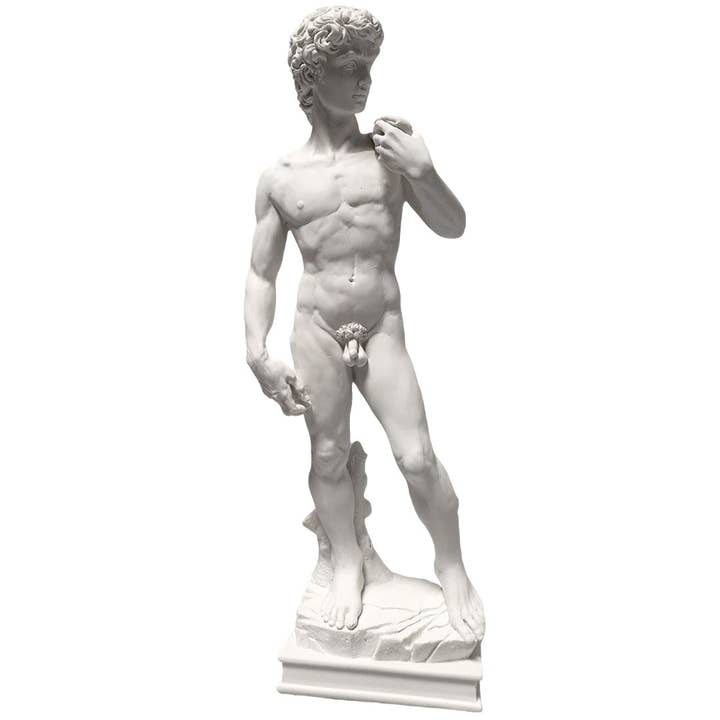 David Florentine Renaissance Hero Statue by Michelangelo, Parastone Collection for wholesale by Museum Wholesale Inc