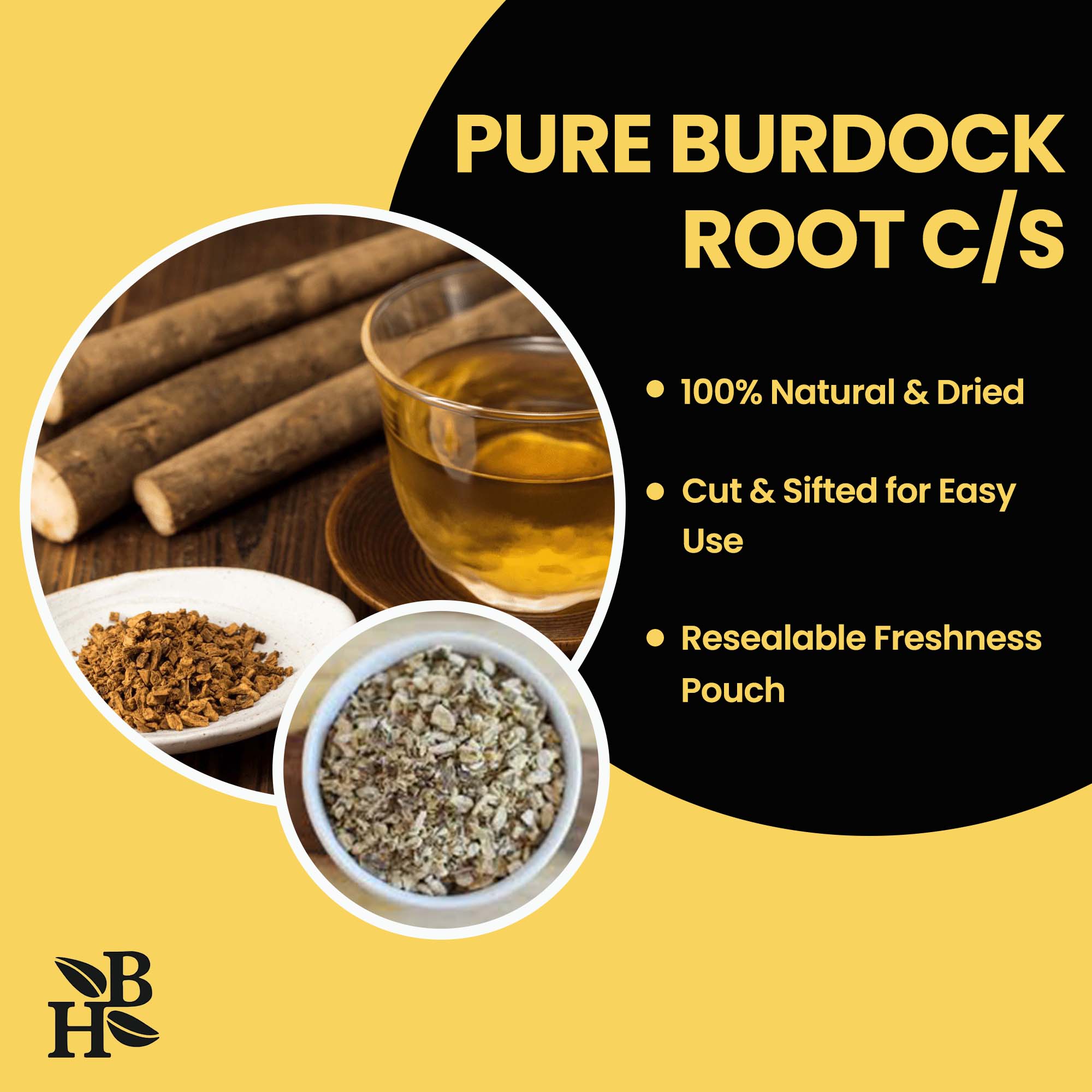 Herb To Body - Wholesale Herbs - Burdock Root C/S 4oz5