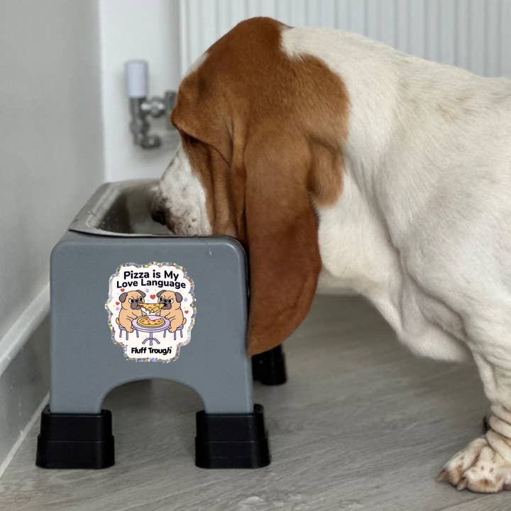 Fluff Trough - Wholesale Sticker - Pizza Is My Love Language Glitter Sticker2