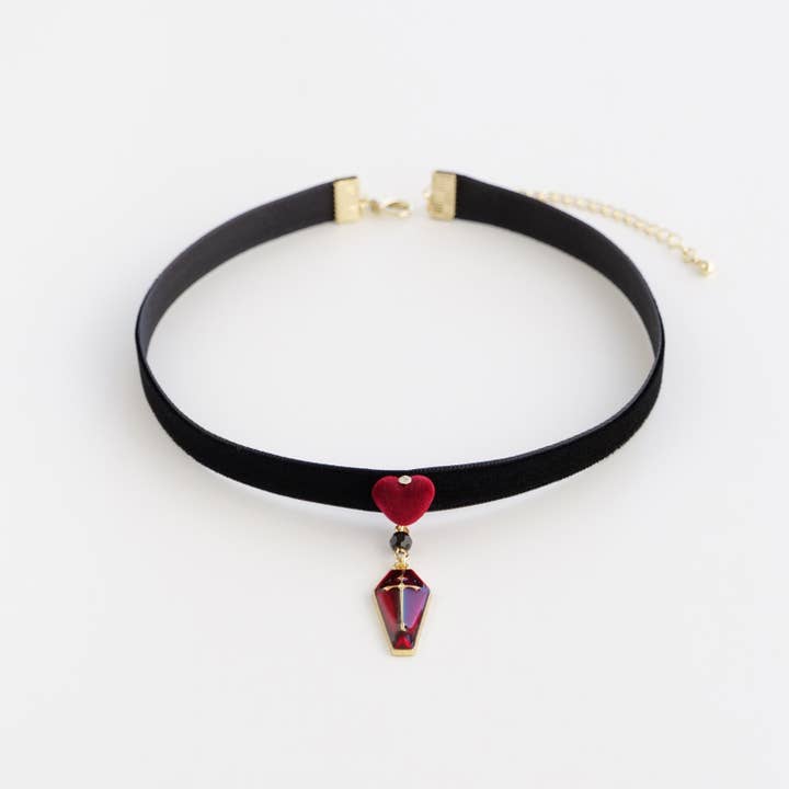 novaxau - Wholesale Choker/collar - Halloween Must-Have Velvet Choker with Spooky Charm