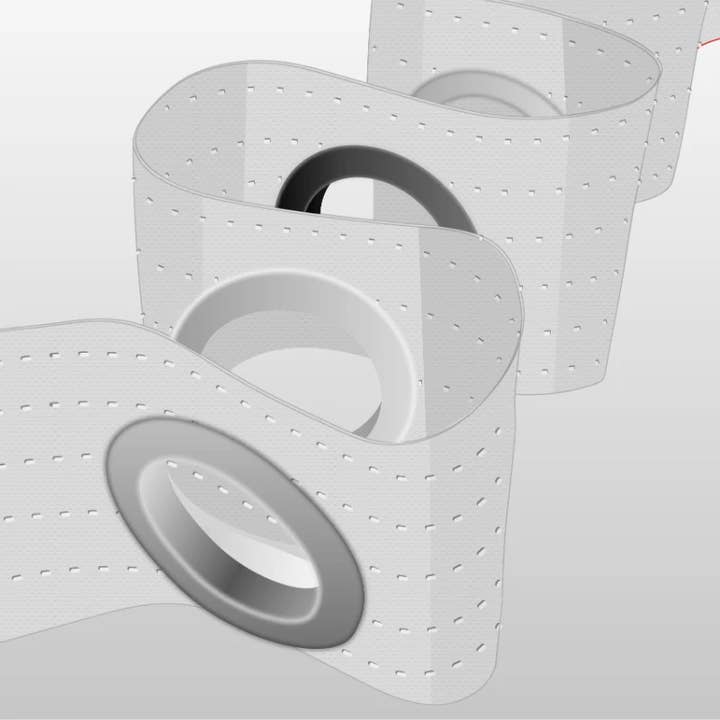 Terrys - Vente Rubans adhésifs - Ruban à œillets blanc2