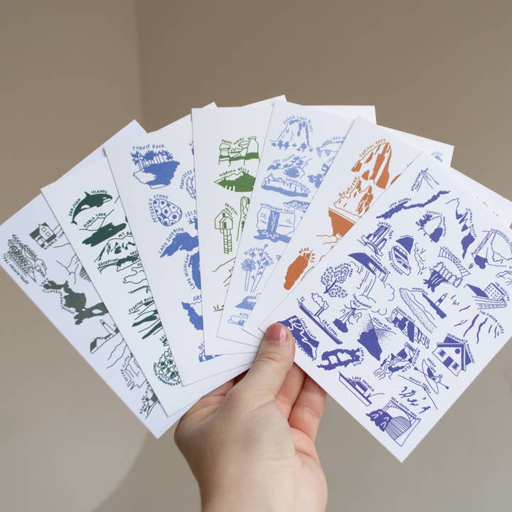 Traildust Goods - Wholesale Postcard - Alaska Nature Checklist Art Souvenir Postcard3