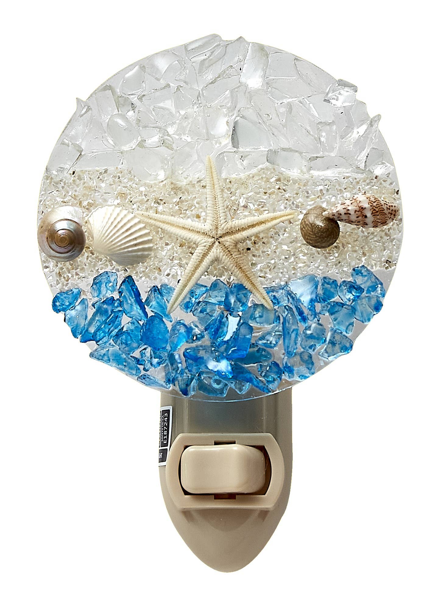 HS Seashells - Wholesale Night Light - Sea, Sand, & Sky Round LED Boxed Night Light2