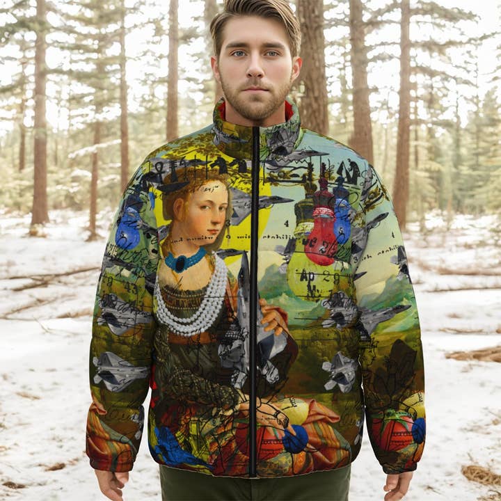 THE PLANE TECHNICIAN / UNPAINTER II All-Over Print Unisex Stand-up Collar Down Jacket for wholesale by Bønes and Balløøns