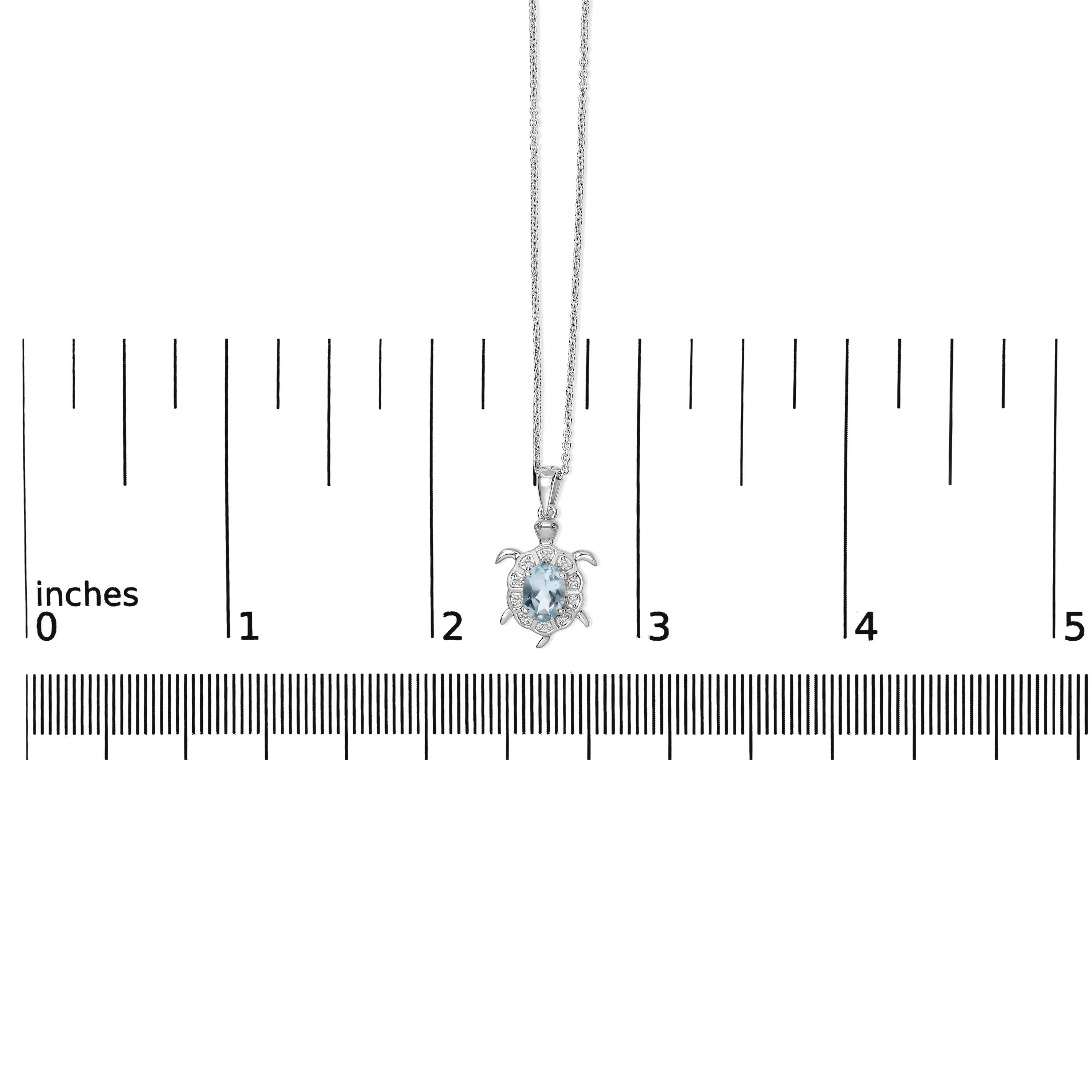 Infinite Jewels - Wholesale Pendant/Charm Necklace - Sterling Silver Topaz & Sapphire Turtle Pendant Necklace4