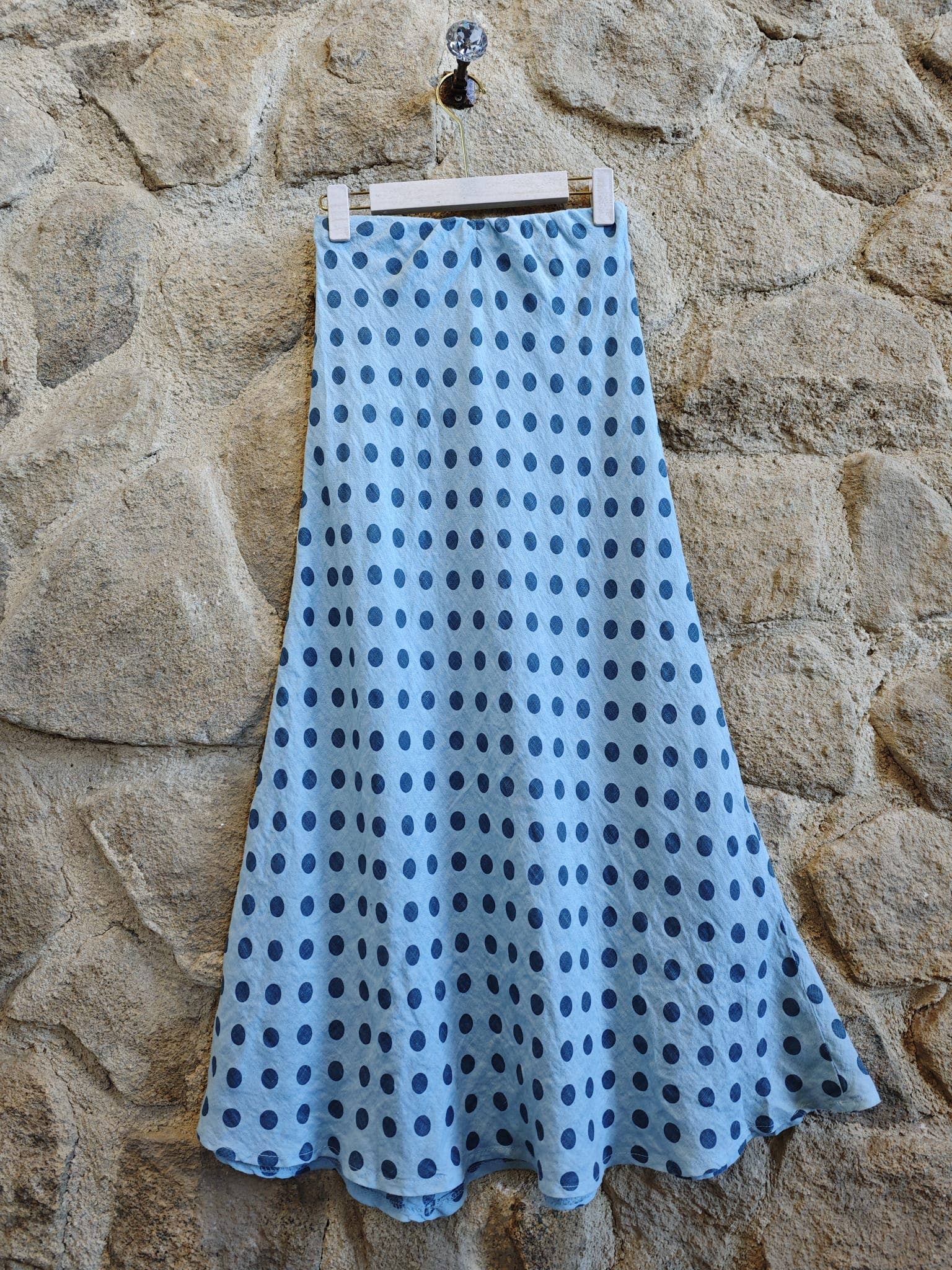 Linen & More - Vente Jupe – femme - Jupe à pois en lin 100 %5