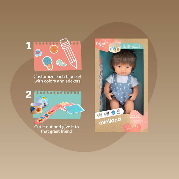 Miniland Educational - Wholesale Doll - Kids - Baby Doll Brunette boy 15'' (box) - M&M