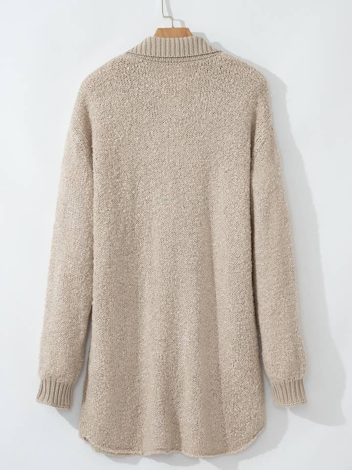 Babs + Birdie - Wholesale Cardigan - Women's - Collared Drop Shoulder Button Up Cardigan with Pocket1