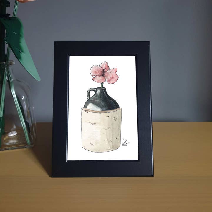 Impression encadrée de rhododendron de Virginie-Occidentale au clair de lune pour la vente par Lee McGuire Art