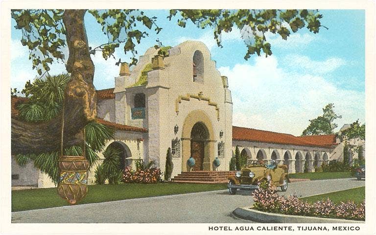 Found Image Press - Wholesale Postcard - Postcard MX-193 Hotel Agua Caliente, Tijuana, Mexico0