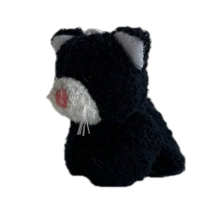 The Gifted Rat - Wholesale Stuffed/Plush Toy - Kids & Baby - Small Plush Kitty Cat (Black White) 3