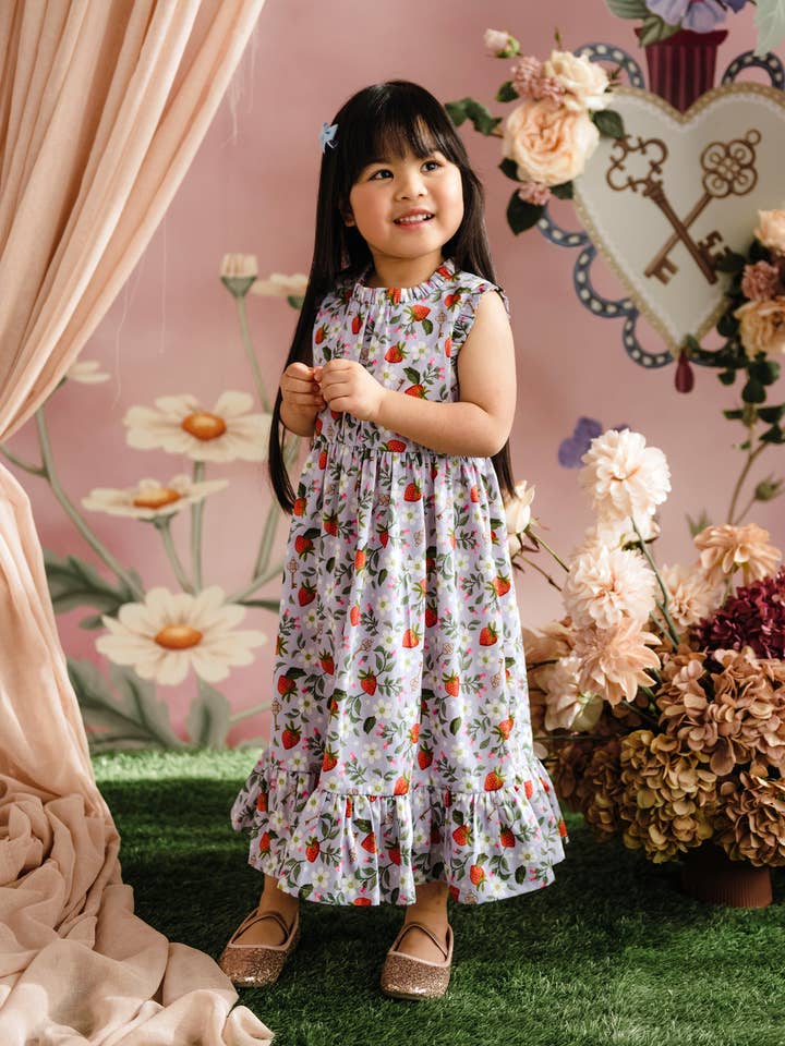 'Hearts Floral' Alouette Dress - Violet for wholesale on Faire0