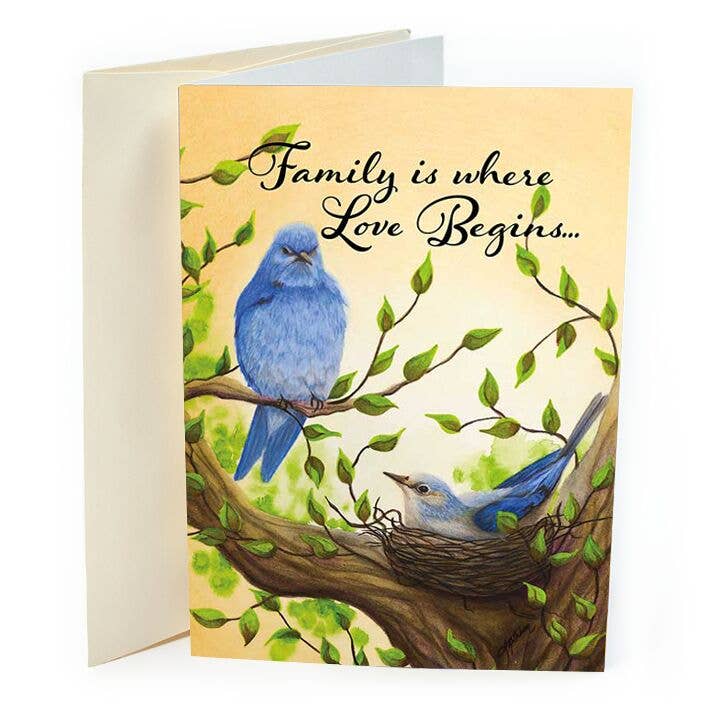 Family is Where Love Begins for wholesale by St Thomas Greetings